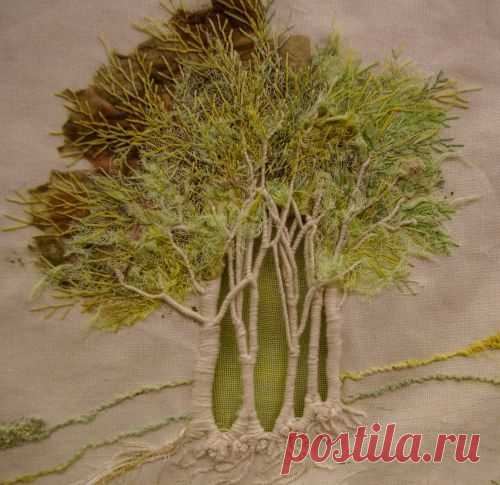 Вышивка дерева Модная одежда и дизайн интерьера своими руками