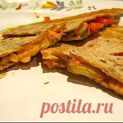 Рецепт: Кесадилья с овощами и сыром - все рецепты России