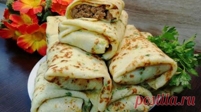 Блины картофельные с печеночной начинкой, Блинчики с начинкой, pancakes,spring rolls #АннаМалютинаЛю