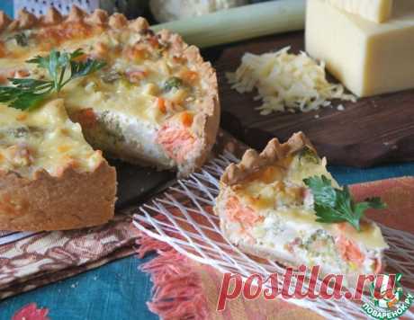 Киш с семгой и цветной капустой – кулинарный рецепт