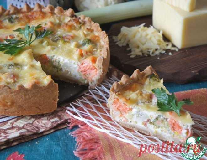 Киш с семгой и цветной капустой – кулинарный рецепт