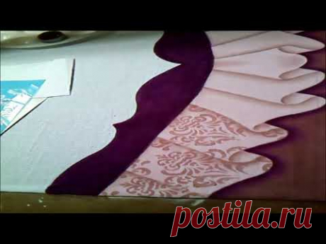 Utilizando stencil no barrado/Pintura em tecido