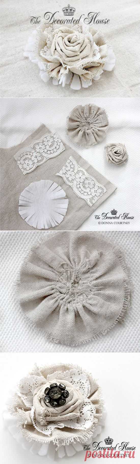 The Decorated House: ~ How to Make Fabric Flowers Continued ... DIY Tutorial