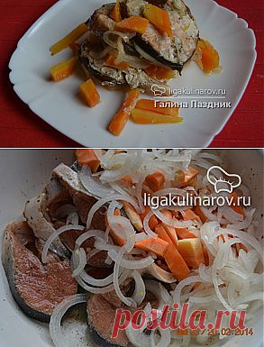 Рыба в фольге с морковью и луком, рецепт пошаговый от Лиги Кулинаров. Рецепт рыбы в фольге с морковью и луком, рецепты Лиги Кулинаров.