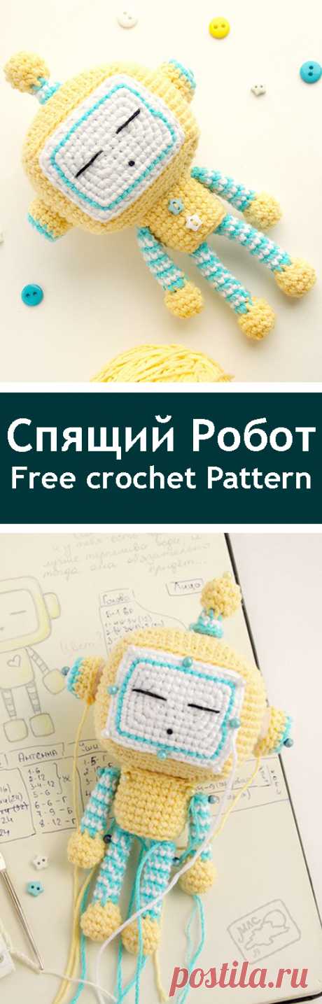 PDF Спящий Робот. FREE amigurumi crochet pattern. Бесплатный мастер-класс, схема и описание для вязания игрушки амигуруми крючком. Вяжем игрушки своими руками! Робот, андроид, robot, android. #амигуруми #amigurumi #amigurumidoll #amigurumipattern #freepattern #freecrochetpatterns #crochetpattern #crochetdoll #crochettutorial #patternsforcrochet #вязание #вязаниекрючком #handmadedoll #рукоделие #ручнаяработа #pattern #tutorial #häkeln #amigurumis #android #robot #robotics