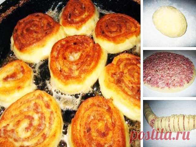 - Вкуснотища необыкновенная!: ШАНЕЖКИ С МЯСОМ!