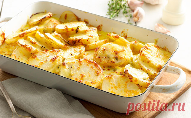 Пикантный картофель, запеченный в молоке с тмином. Очень вкусно, просто и быстро
