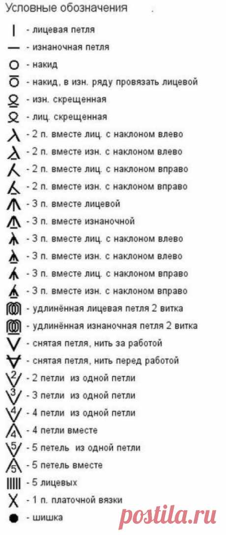Японский ажур спицами Схема для пуловера