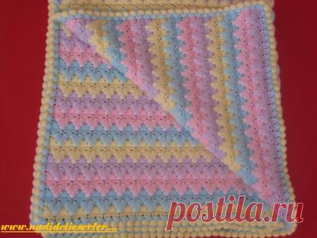 Несколько узоров из пышных столбиков