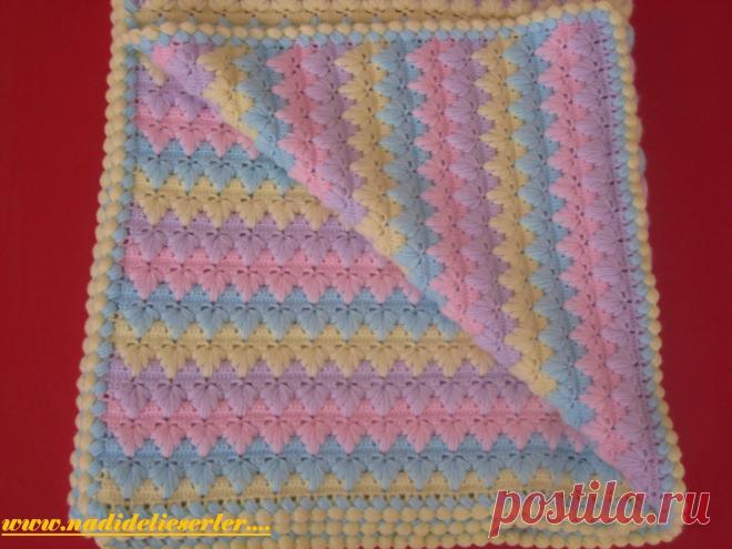 Несколько узоров из пышных столбиков