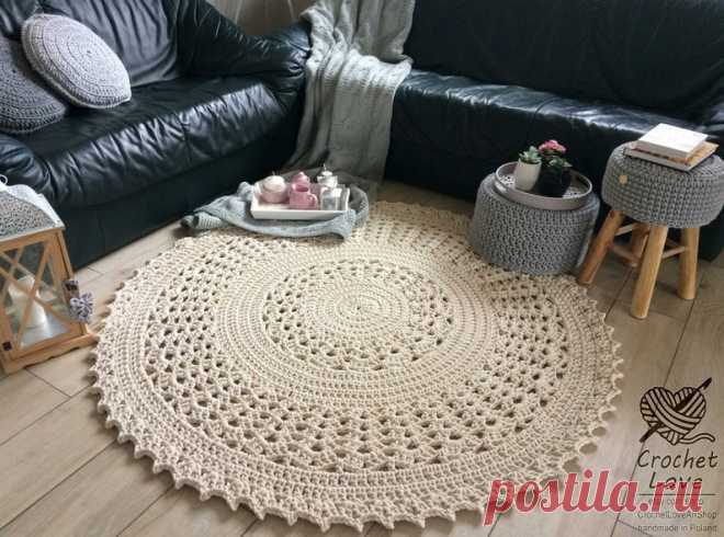 Many Colors Many Sizes Modern CROCHET RUG Round rug | Etsy