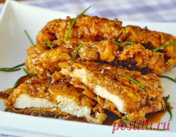 Куриная грудка в кляре. Красивое сытное блюдо готовится просто 