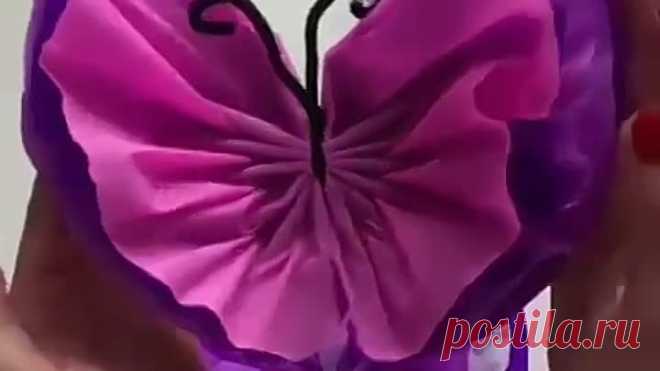 Бабочки из гофрированной бумаги