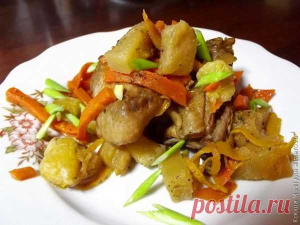 Тушеная курица в мультиварке