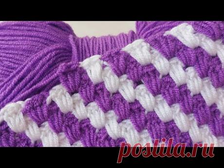 Süper easy crochet knitting pattern #blanket harika bir örgü tığ işi