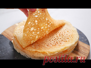 САМЫЕ ажурные тонкие БЛИНЫ с кучей дырочек! Самый лучшие!!! Молоко теплое - 500 млЯйцо - 1 шт.Мука - 200 гСухие быстродействующие дрожжи - 1 ч.л. без горкиСахар - 1-2 ст.л.Соль - 0,5 ч.л.Растительное масло - 2 ст.л.