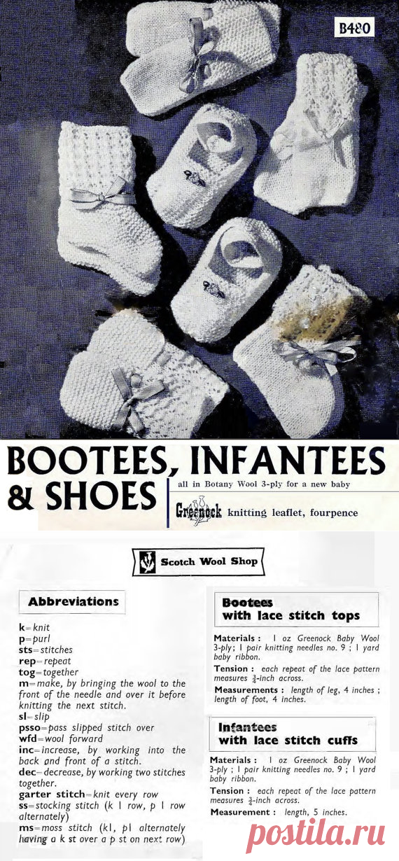 Baby 3ply Bootees Mittens and Shoes 0-6months Greenock 480