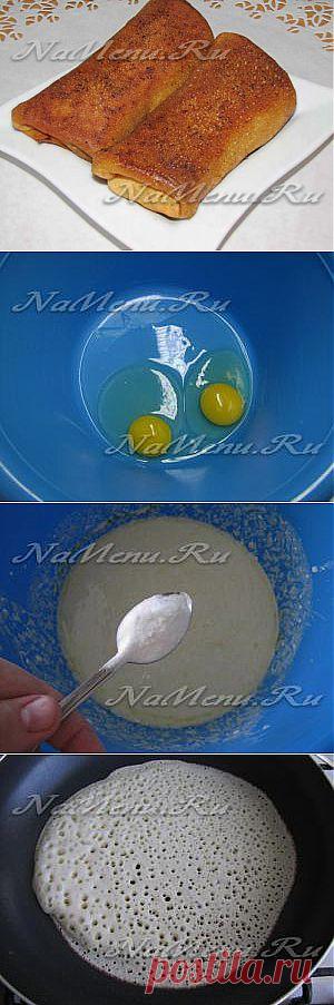 Рецепт блинчиков с творогом: фото и видео рецепт