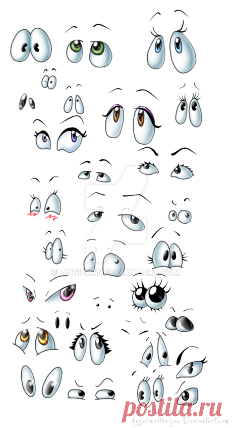 Cartoon eyes mix by Angi-Shy on DeviantArt
