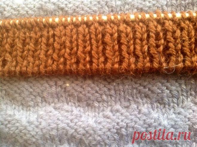 Три способа набора петель для резинки 1х1..