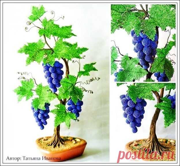Виноград из бисера — DIYIdeas