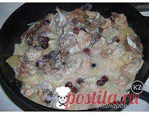 Курица с ананасами и клюквой — Рецепт приготовления с фото — Горячие блюда, Блюда из птицы