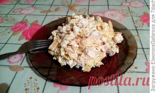 Наивкуснейший и наипростейший салат с омлетом и курицей