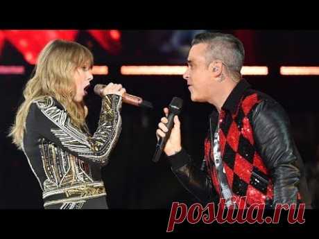 Robbie Williams and Taylor Swift Angels #live at Wembley