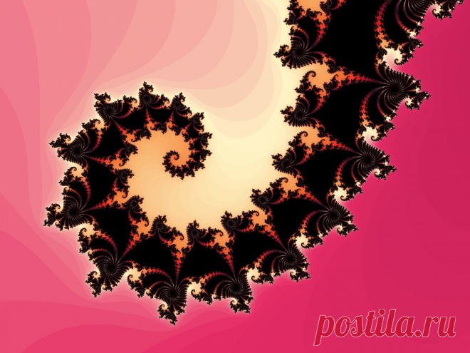 Fractal Spiral On A Pink Background  Free Stock Photo HD - Public Domain Pictures