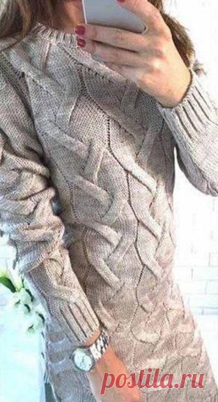 Платье узором Косы