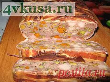 Террин мясной с фисташками и курагой | 4vkusa.ru