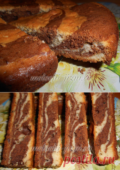 Торт зебра с грецкими орехами