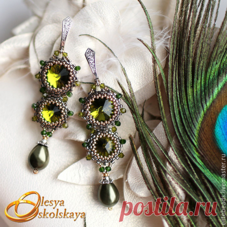 Купить №166 - Серьги OLIVA с кристаллами - Кристаллы swarovski, стильные серьги, вечерние серьги