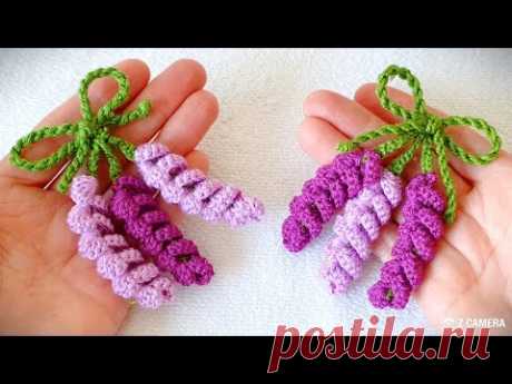 Görünce hayran kalacağınız lavanta çiçeği örgü modeli crochet flomer