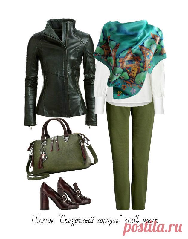 Батик платок Сказочный городок – купить в интернет-магазине на Ярмарке Мастеров с доставкой - 7ZS07RU | Архангельск