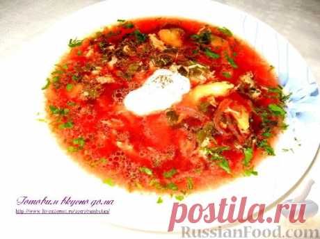 Рецепт: Зеленый борщ с ревенем по-венгерски на RussianFood.com