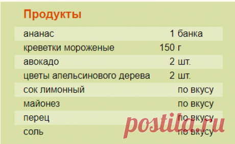 Рецепт: Экзотический салат «для двоих» на RussianFood.com