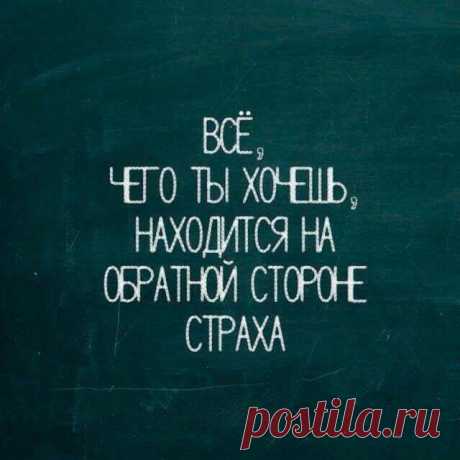 все, что ты хочешь, находится на обратной стороне страха
