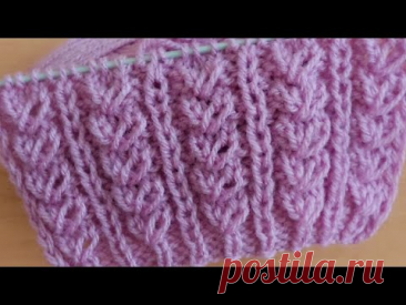 Красивый👍 узор спицами для жилета, свитера, туники, шапочки .
