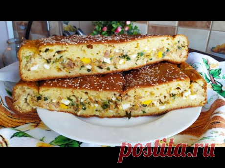Восхитительный рыбный пирог с яйцом и зеленью