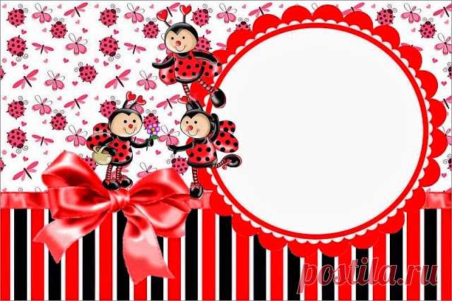 Mariquitas Sonrientes: Invitaciones y Cajas para Imprimir Gratis. | Oh My Fiesta para Chicas!