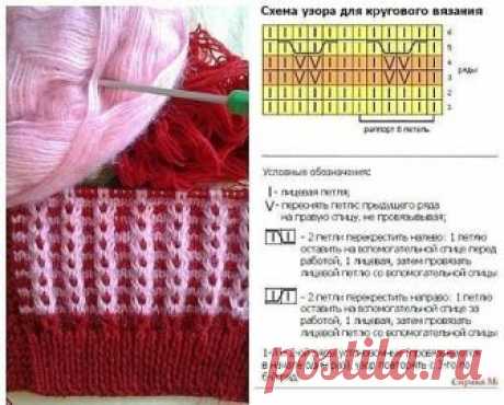 Узор спицами