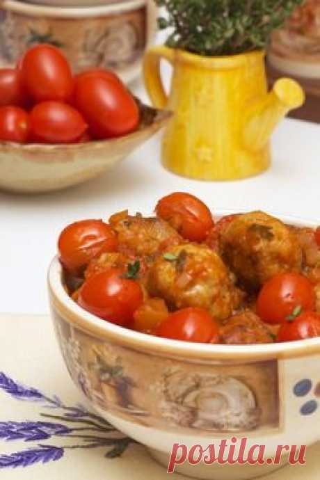 Фрикадельки с помидорами черри - кулинарный рецепт.
