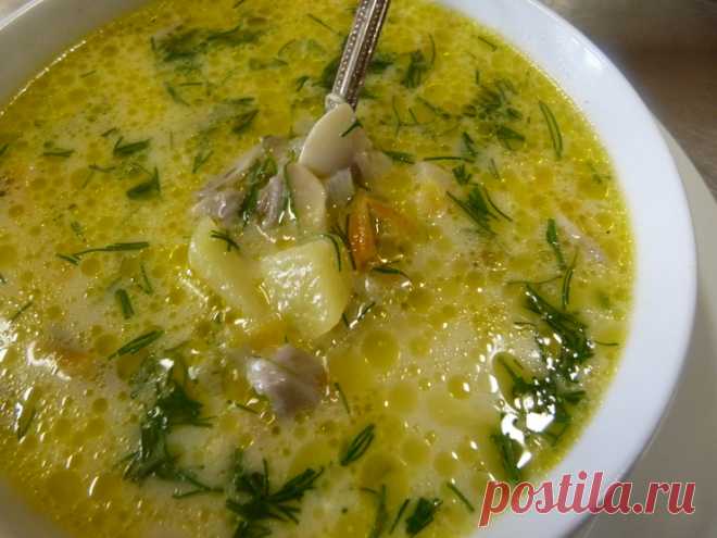 Грибной куриный суп с сыром. | РЕЦЕПТЫ НАШИХ БАБУШЕК
