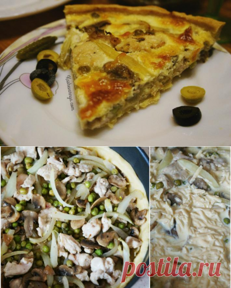 Киш лорен с курицей