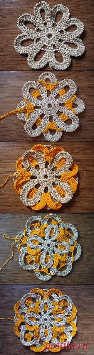 Двухцветный  узор