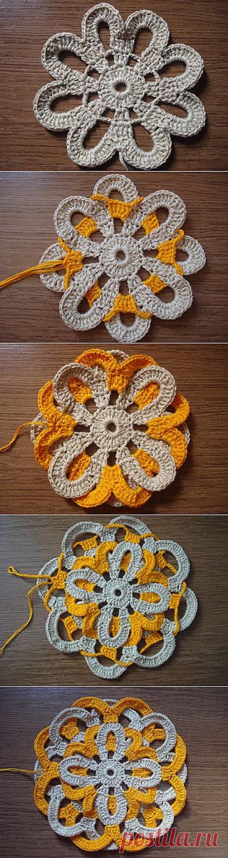 Двухцветный  узор