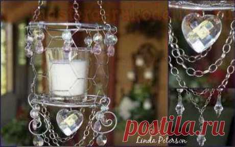 Мастера рукоделия - рукоделие для дома. Бесплатные мастер-классы, фото и видео уроки - Видео мастер-класс: Ажурный подвесной подсвечник