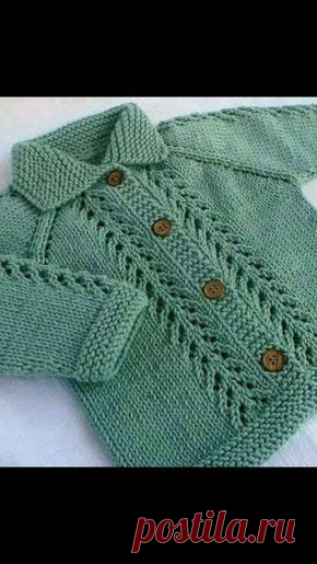Chaqueta bebé tejido a palillos.