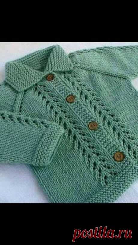Chaqueta bebé tejido a palillos.